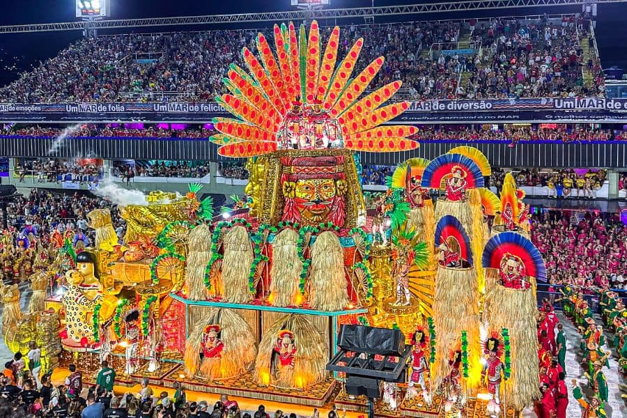 A Samba Parade at Sambadrome during Rio Carnival
